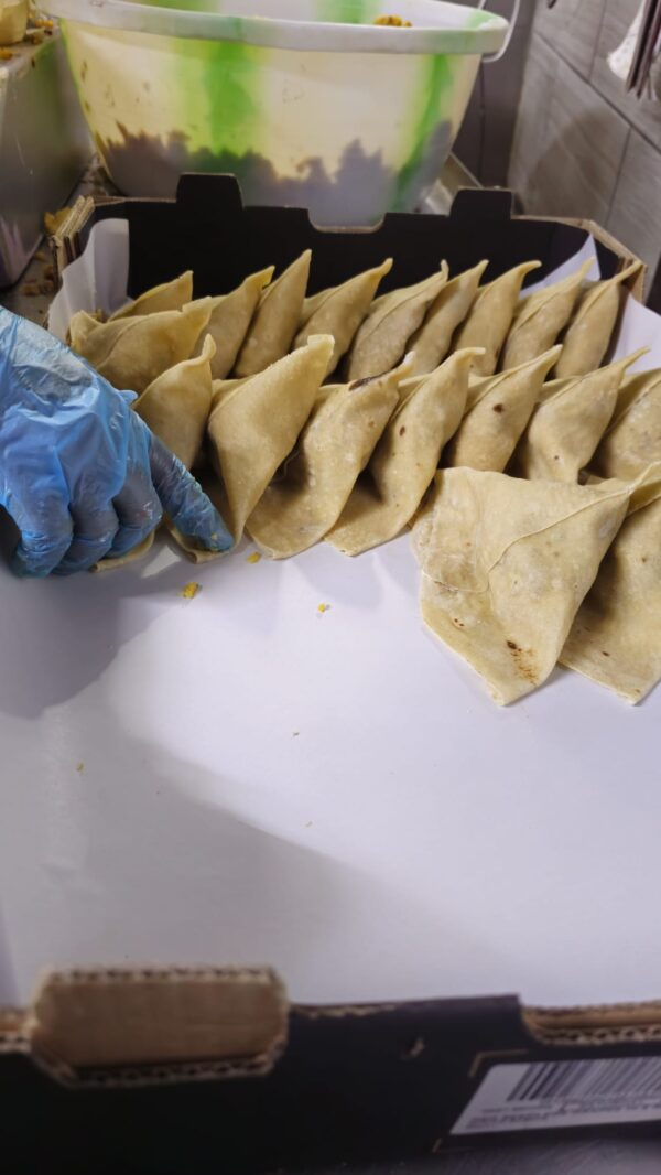 Uncooked Samosa at Tasty Samosa London