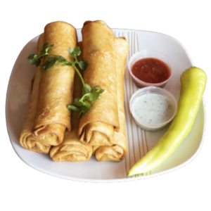 Chicken Spring Roll at Tasty Samosa London